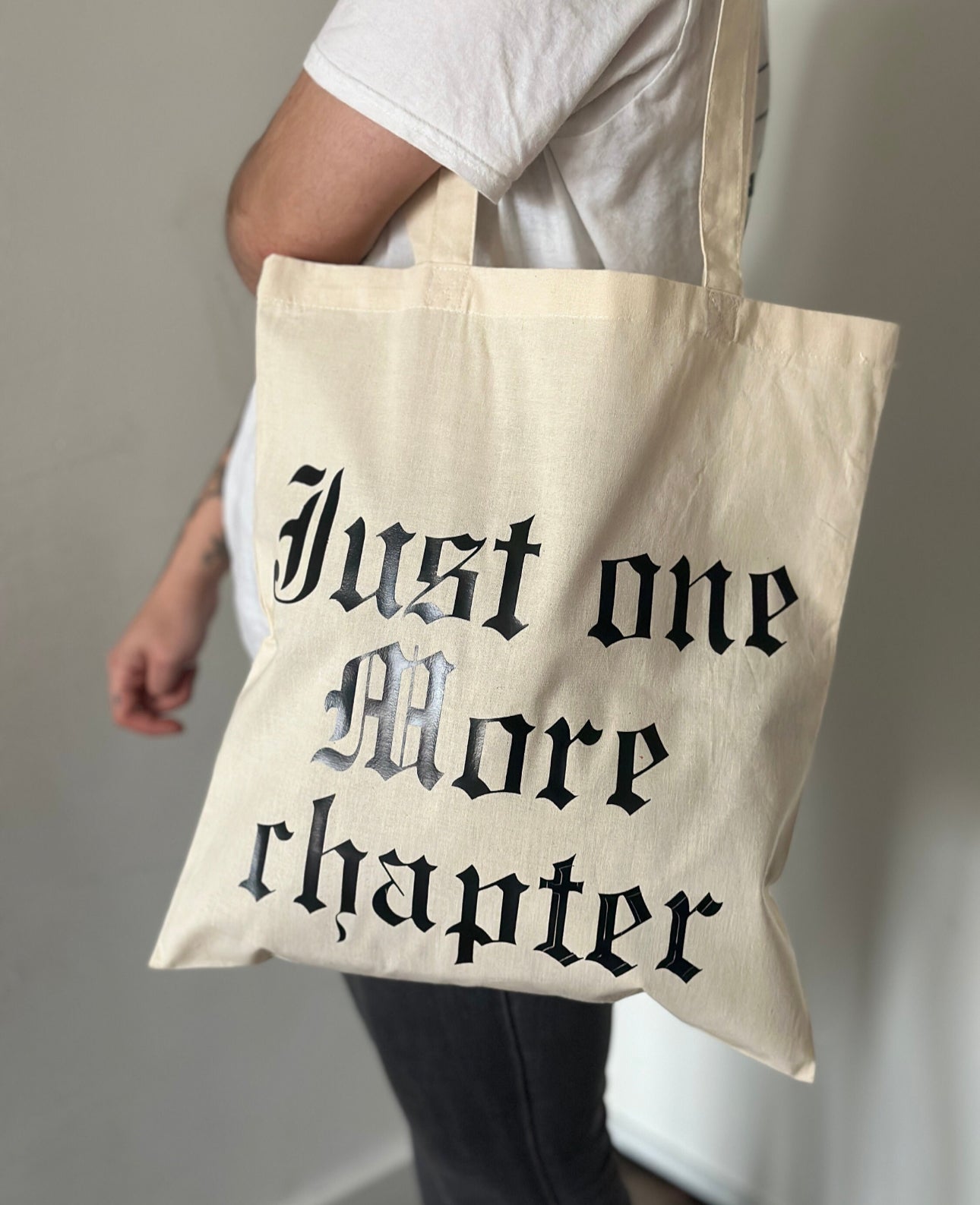 Just one more chapter tote bag