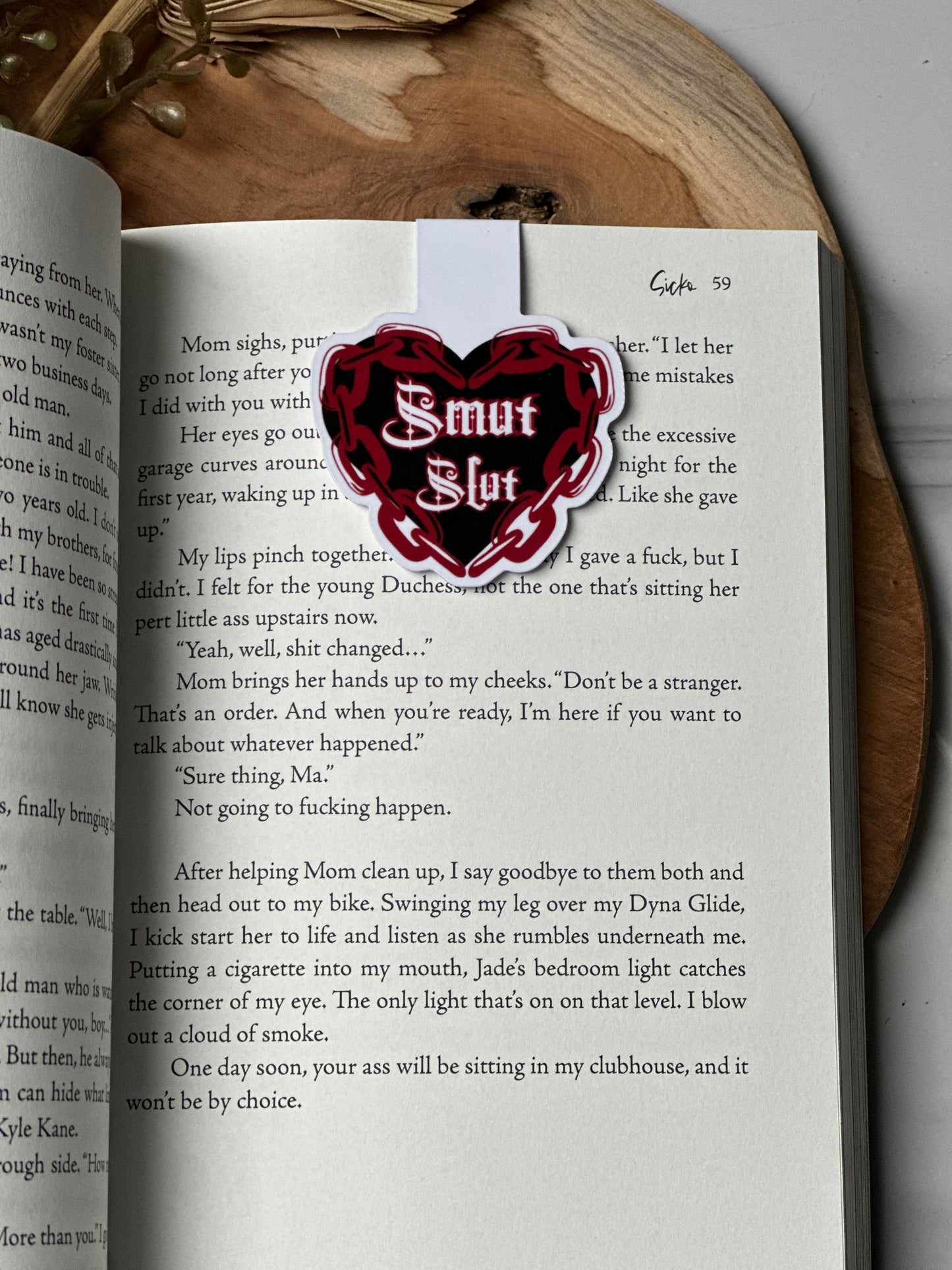 Smut slut magnetic bookmarks, laminated bookmark, funny bookmark, book lovers gifts, gift for her