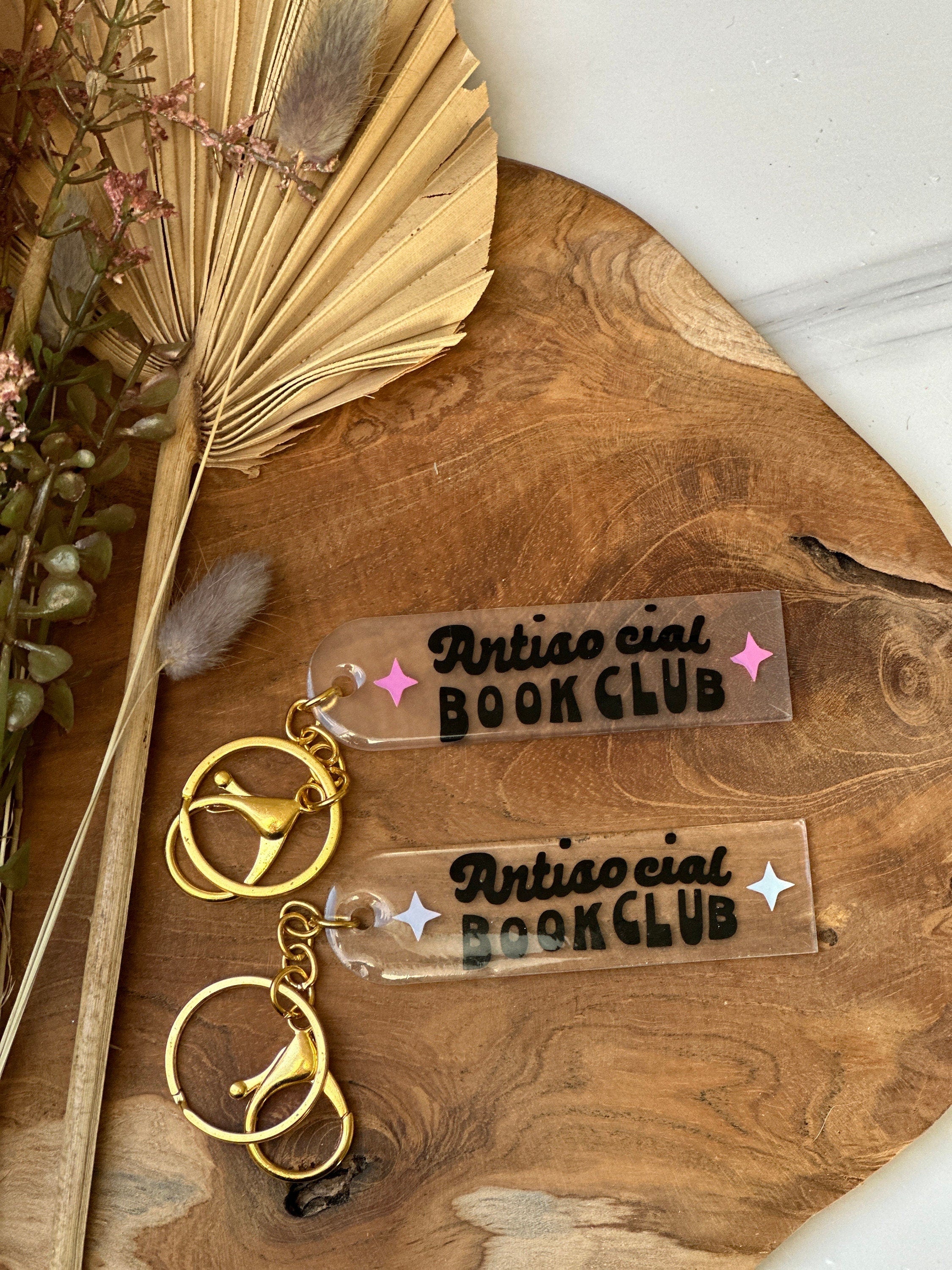 antisocial book club keychaine | sleutelhanger | bookish | antisocial | books